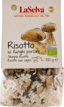 Risotto bio cu ciuperci porcini, 250g LaSelva