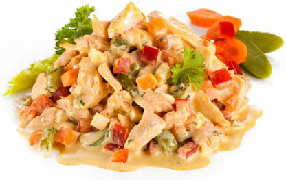 Salata de somon salbatic Alaska in sos alb bio, 200g Fontaine