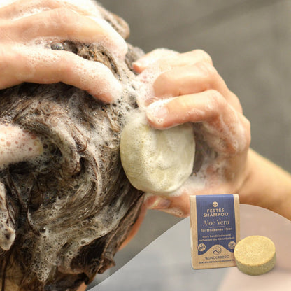 Sampon solid bio cu aloe vera, 48g Wunderberg