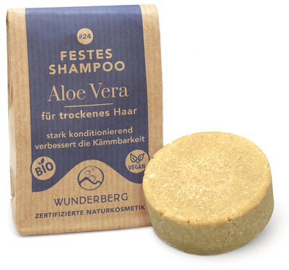 Sampon solid bio cu aloe vera, 48g Wunderberg