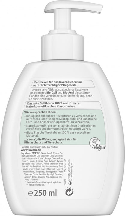 Sapun lichid bio de ingrijire, cu fructe, 250ml Lavera