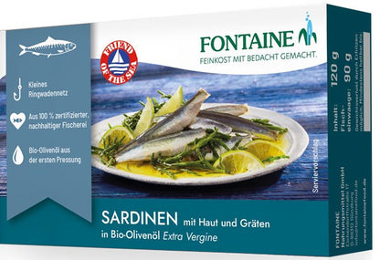 Sardine in ulei de masline extravirgin, 120g Fontaine