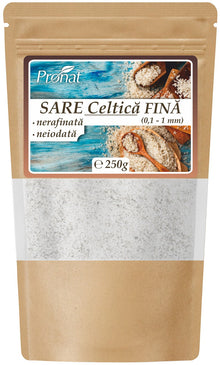 Sare celtica fina, nerafinată, neiodata, 250g Pronat