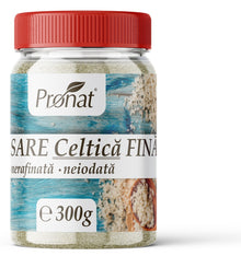 Sare celtica fina, nerafinată, neiodata, 300g Pronat