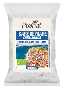 Sare de mare bio grunjoasa (din Marea Mediterana) 300g Pronat