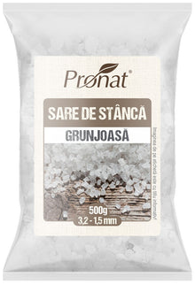 Sare de stanca grunjoasa 3,2 - 1,5mm, 500g Pronat