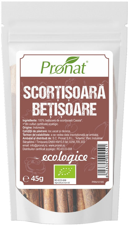 Scortisoara bio (betisoare), 45g Pronat
