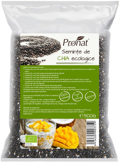 Seminte de chia bio, Pronat