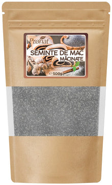 Seminte de mac macinate, 500g Pronat