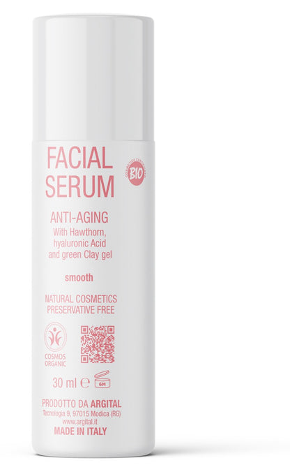 Ser facial anti-aging, cu paducel, acid hialuronic si argila verde, 30ml Argital