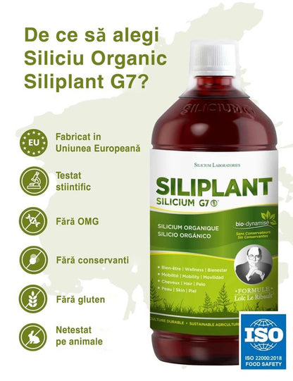Siliciu G7 Siliplant Siliciu organic extras din planta coada-calului, 1000ml