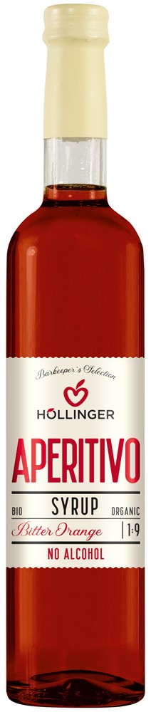 Sirop bio aperitiv 1:9 Bitter orange, fara alcool, 500ml Hollinger