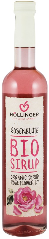 Sirop bio de trandafiri, 500ml Hollinger