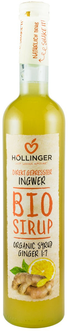 Sirop bio din ghimbir si lamaie, 500ml Hollinger
