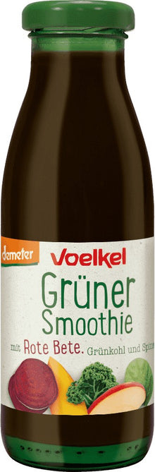 Smoothie verde bio si demeter cu sfecla rosie, varza kale si spanac, 250ml Voelkel