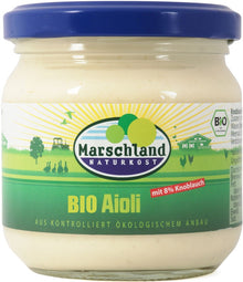 Sos bio Aioli cu 8% usturoi, 180g / 190ml Marschland Naturkost