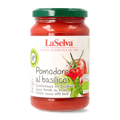 Sos bio de rosii cu busuioc, 340g LaSelva