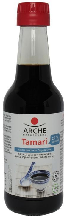 Sos bio de soia Tamari cu 25% mai putina sare, 250ml Arche