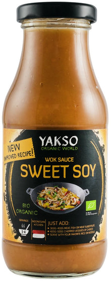 Sos bio dulce din soia pentru wok, 240ml Yakso
