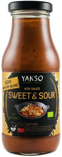 Sos bio pentru wok, dulce-acrisor, 240ml Yakso