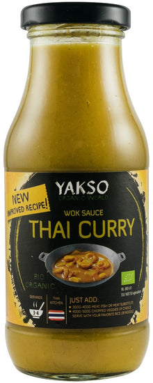 Sos bio pentru wok Thai Curry, 240ml Yakso