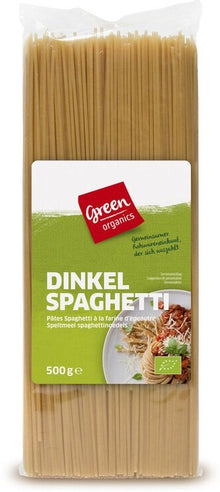 Spaghetti bio din grau spelta, 500g Green Organics