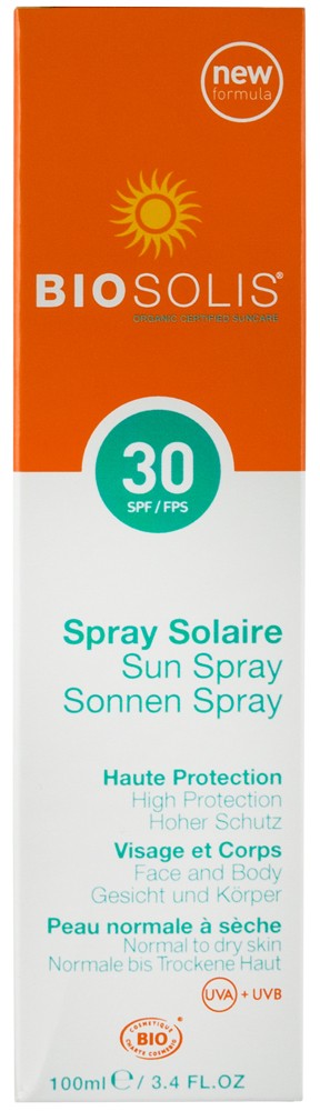 Spray de soare cu protectie solara, SPF 30+, 100ml Biosolis