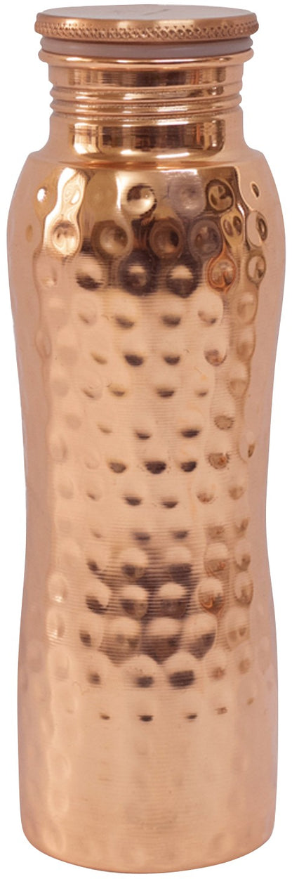 Sticla din cupru curbata cu aspect ciocanit 500ml, Forrest & Love