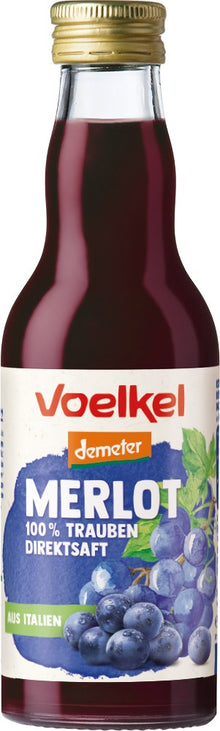 Suc bio de struguri rosii Merlot, 200ml Voelkel