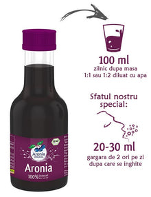 Suc bio pur de aronia, 100ml Aronia Original