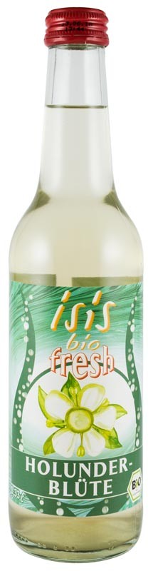 Suc carbogazos bio din flori de soc, 330ml Isis