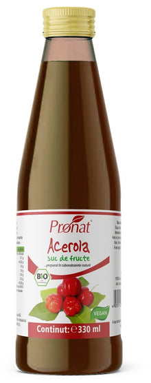 Suc de acerola 100%, bio, 330ml Medicura