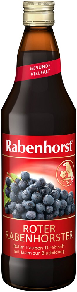 Suc de struguri rosii cu fier 750ml Rabenhorst