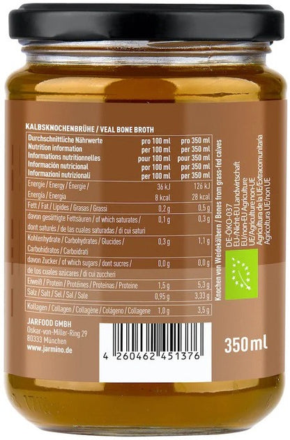 Supa bio din oase de vitel, 350ml Jarmino