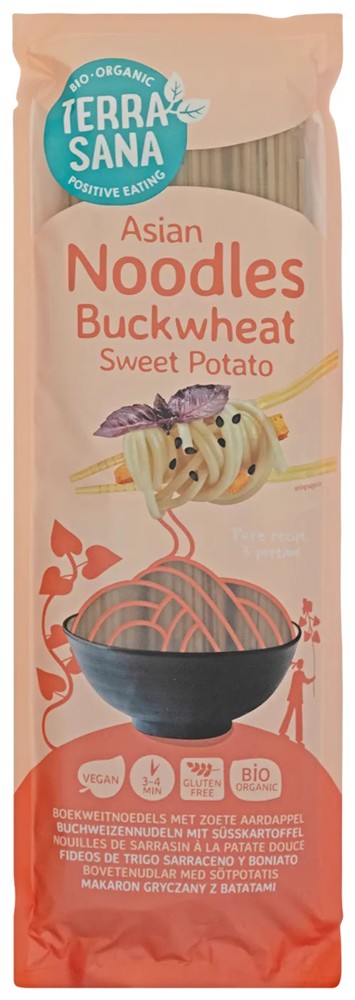 Taitei bio in stil asiatic din hrisca si cartof dulce, 250g Terrasana