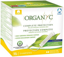 Tampoane Organyc REGULAR din bumbac organic, cu aplicator 16 buc Organyc