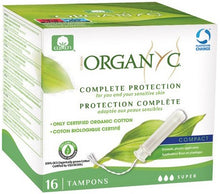 Tampoane Organyc SUPER din bumbac organic, cu aplicator 16 buc Organyc