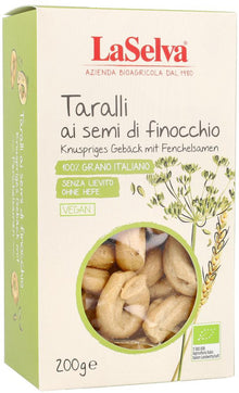 Taralli bio cu seminte de fenicul 200 g LaSelva