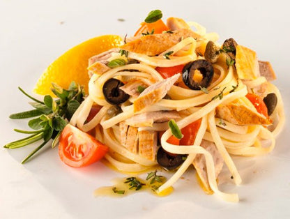 Ton pentru paste, cu masline, capere si rosii, 200g Fontaine