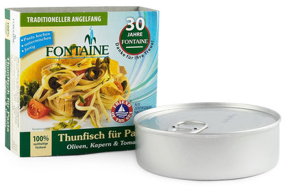 Ton pentru paste, cu masline, capere si rosii, 200g Fontaine