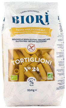 Tortiglioni bio din faina multicereale, 250g Biori