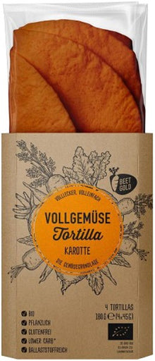 Tortilla bio de legume, cu morcovi, 180g Volllecker