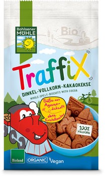 Traffix Biscuiti bio din grau spelta si cacao indulciti cu agave 125g Bohlsener Muhle