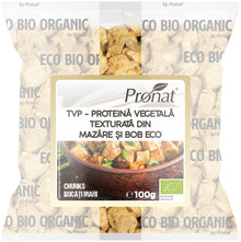 TVP - Proteina vegetala texturata din mazare si bob bio 100g, chunks (bucati mari), Pronat