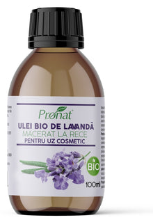 Ulei bio de lavanda, macerat la rece, 100ml Pronat