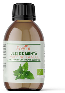 Ulei bio de menta macerat la rece, 100ml Pronat