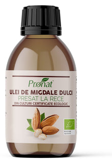 Ulei bio de migdale dulci presat la rece, 100ml Pronat