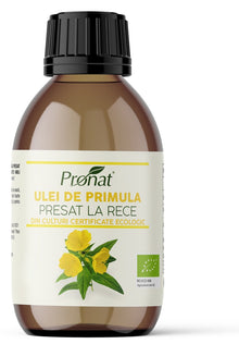 Ulei bio de primula (luminita de seara) presat la rece, 100ml Pronat