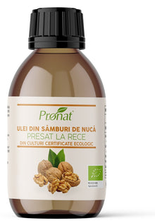 Ulei bio din samburi de nuca presat la rece, 100ml Pronat