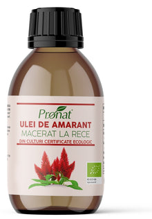 Ulei bio din seminte de amarant macerat la rece, 100ml Pronat